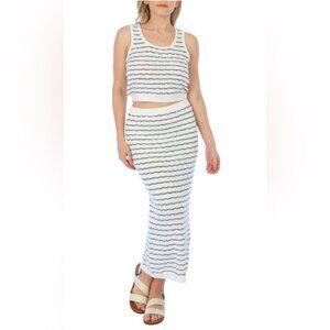 NWT Freshman 1996 Striped Skirt Set  Medium